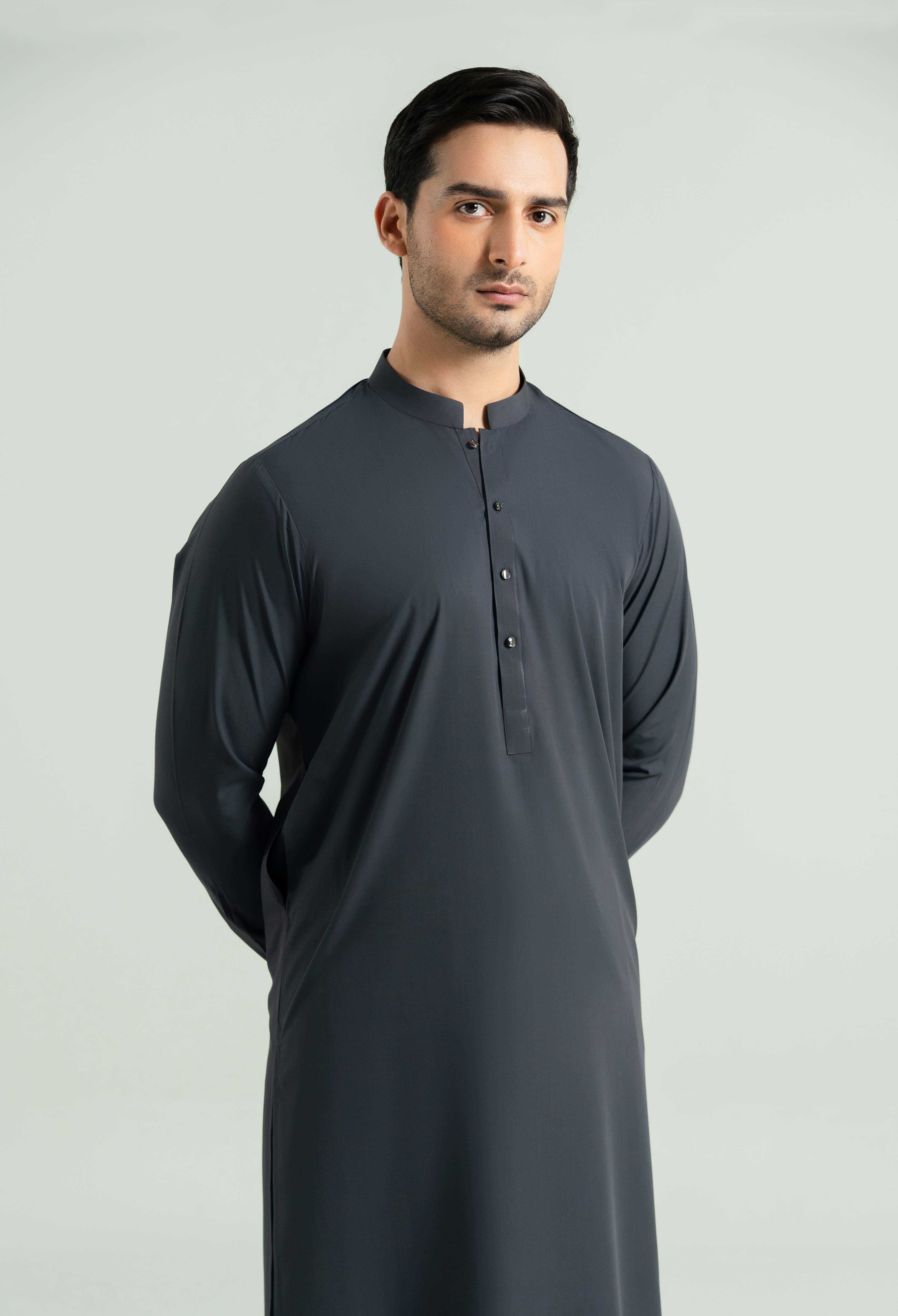 Space Grey Detailing Kameez Shalwar - Image 2