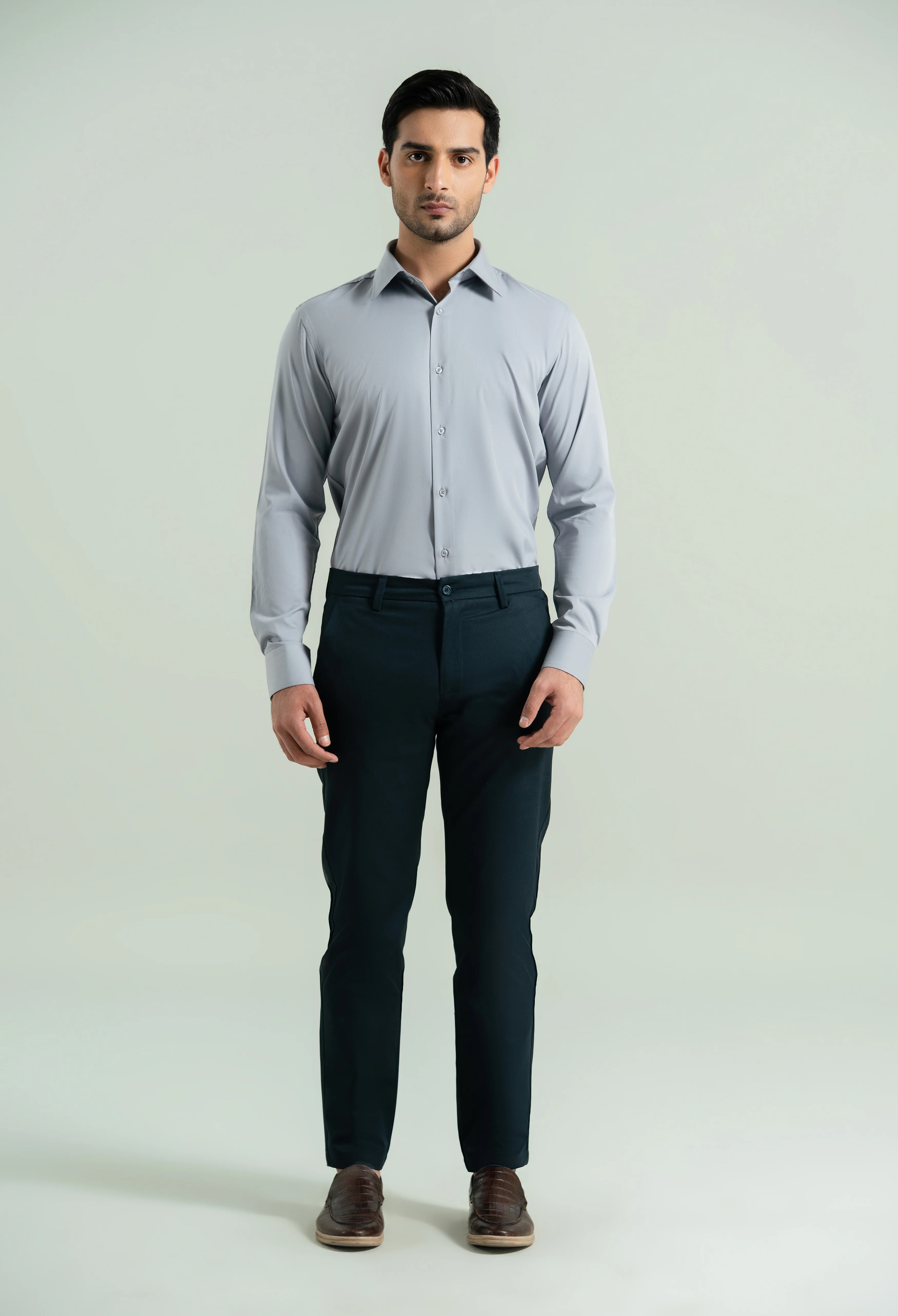 Steel Grey Semi Formal Shirt - Image 5