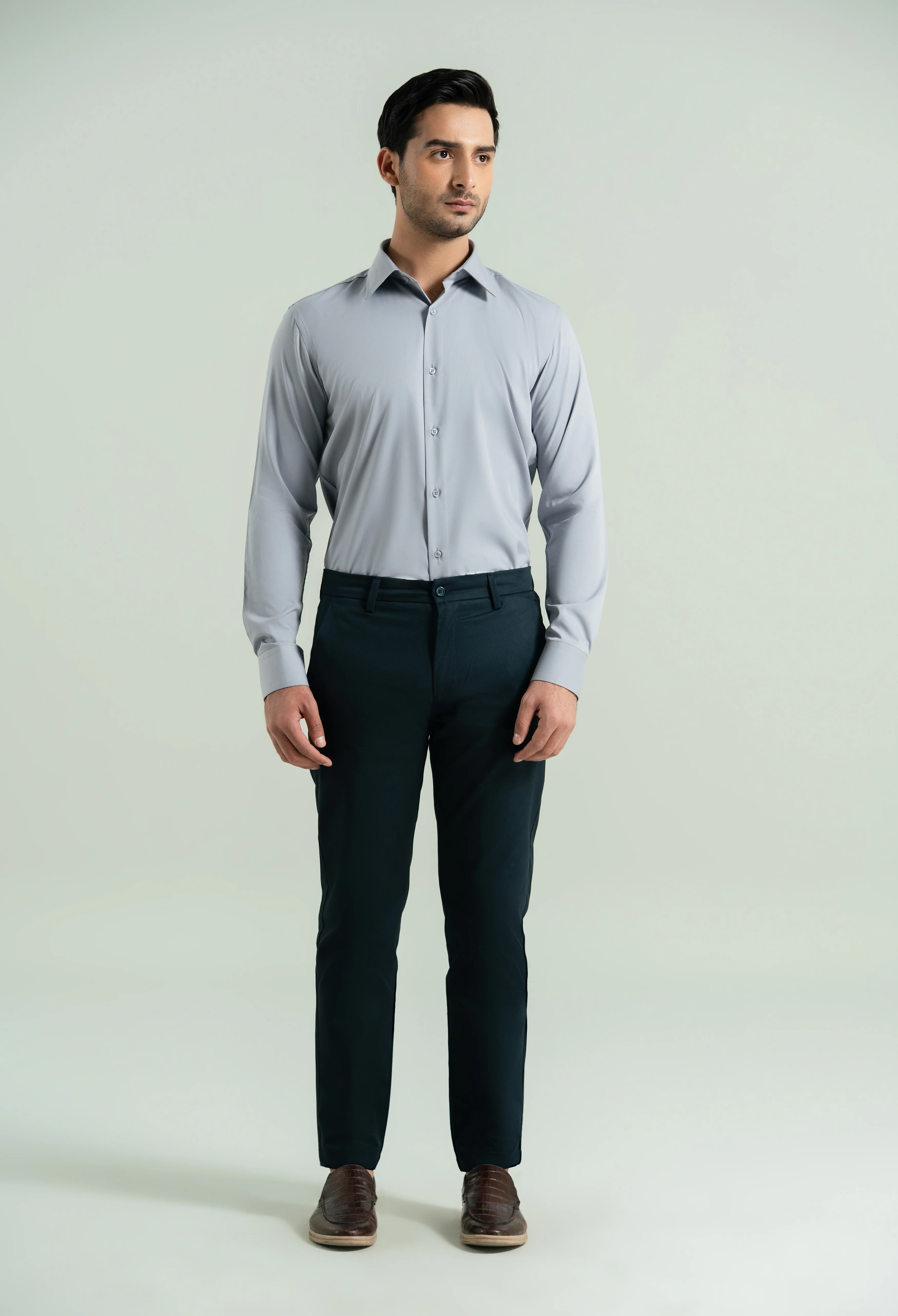Steel Grey Semi Formal Shirt - Image 6