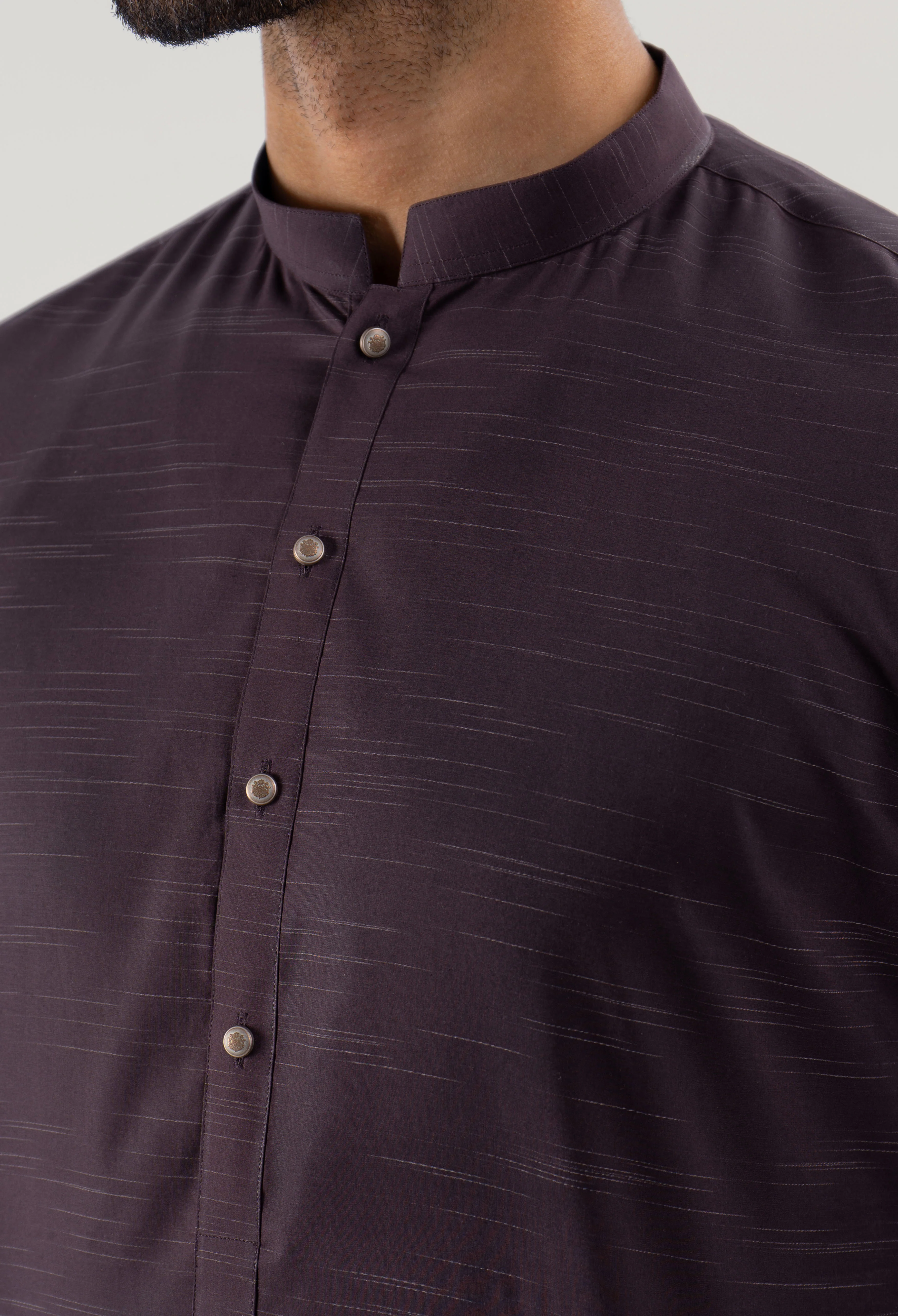 Tyrian Purple Cotton Kurta Pajama (GPS-000123) - Image 3