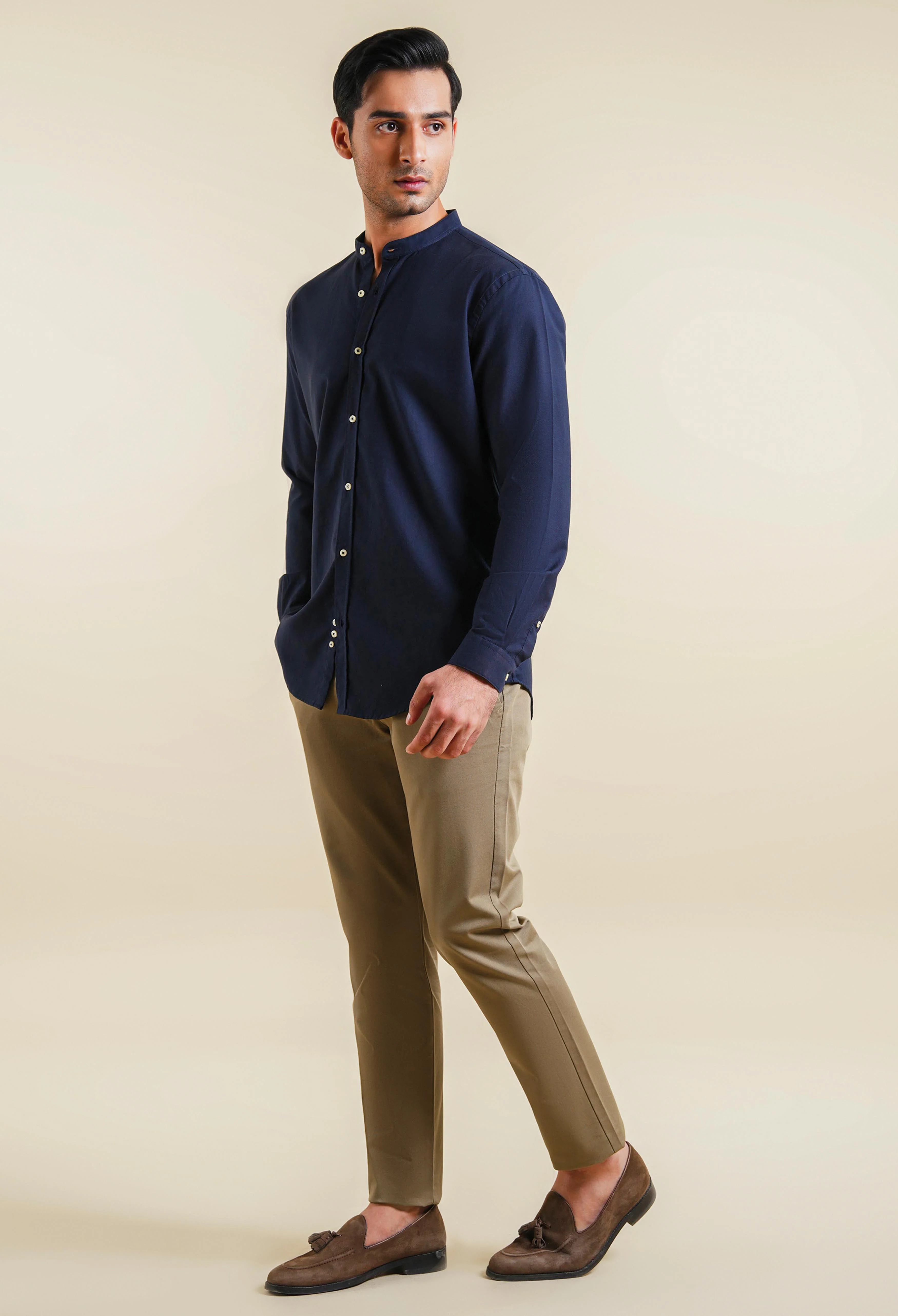 Universe Deep Blue Oxford Shirt - Image 4