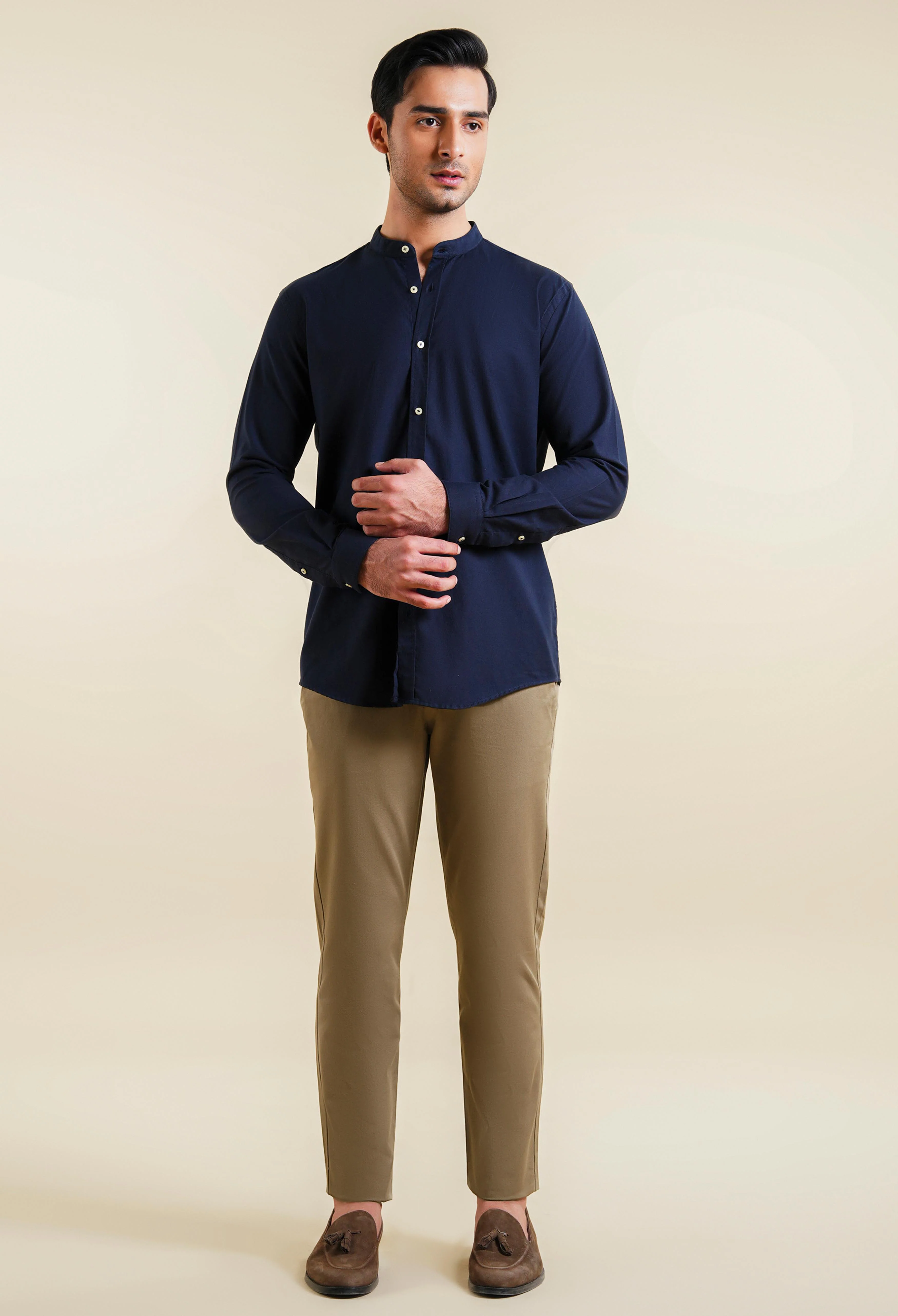 Universe Deep Blue Oxford Shirt - Image 6
