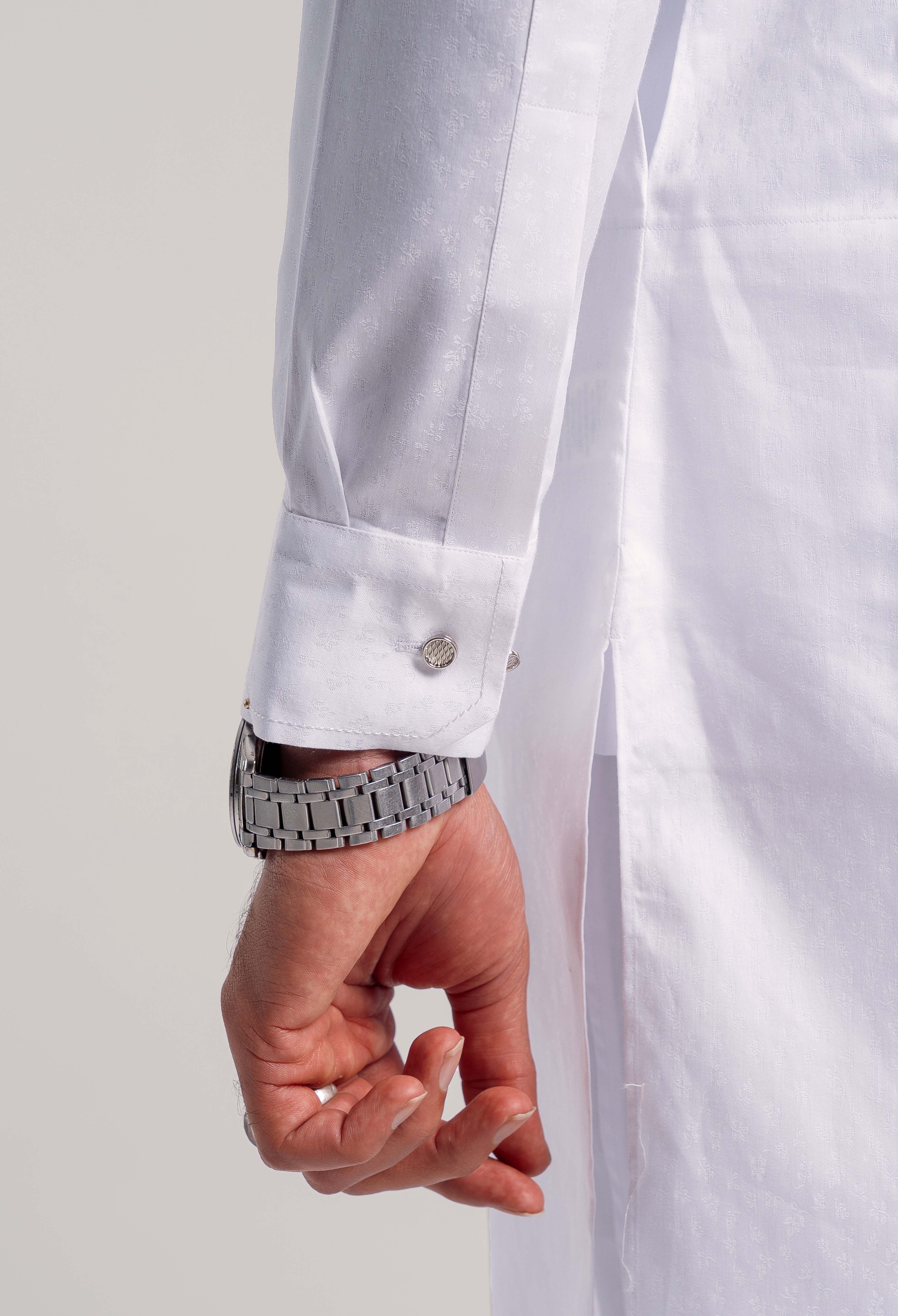 Egg White cotton Kurta Pajama - Image 5